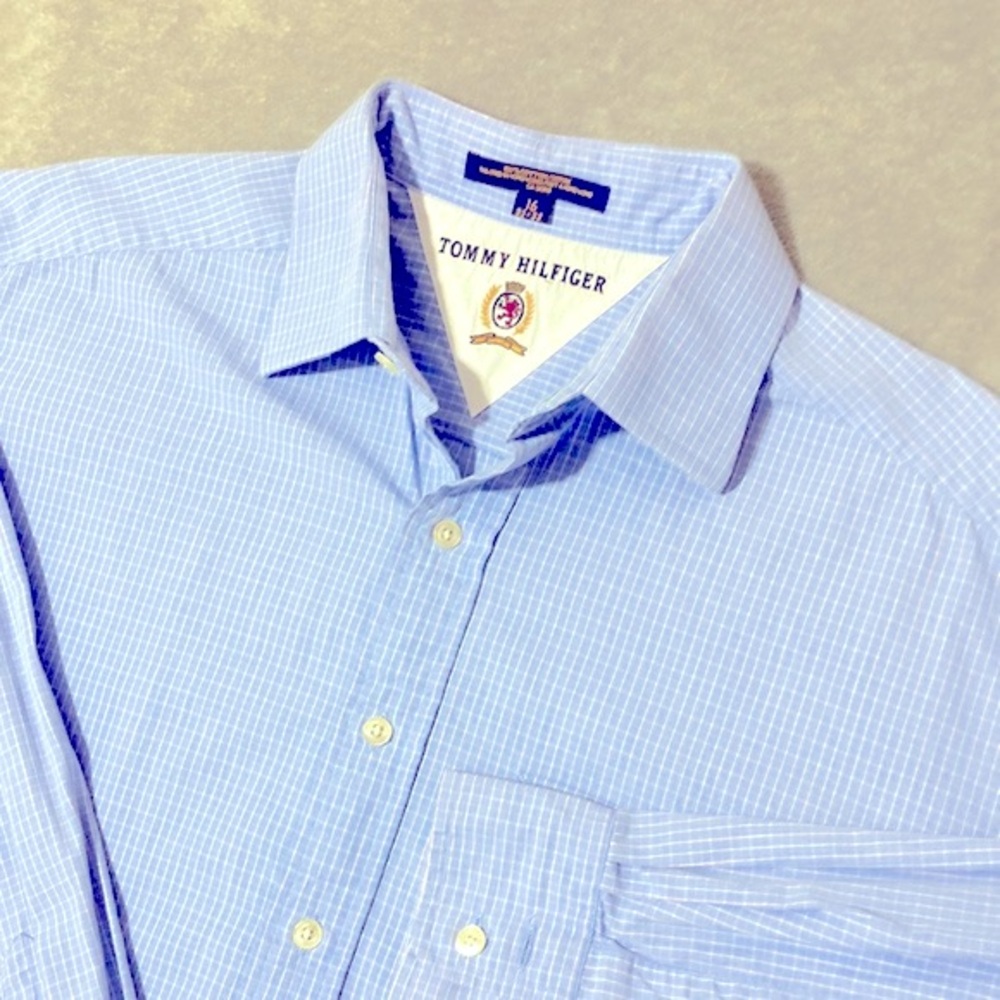 Tommy Hilfiger Shirt Mens Size 16 32-33 Vintage 90’s Retro Y2K